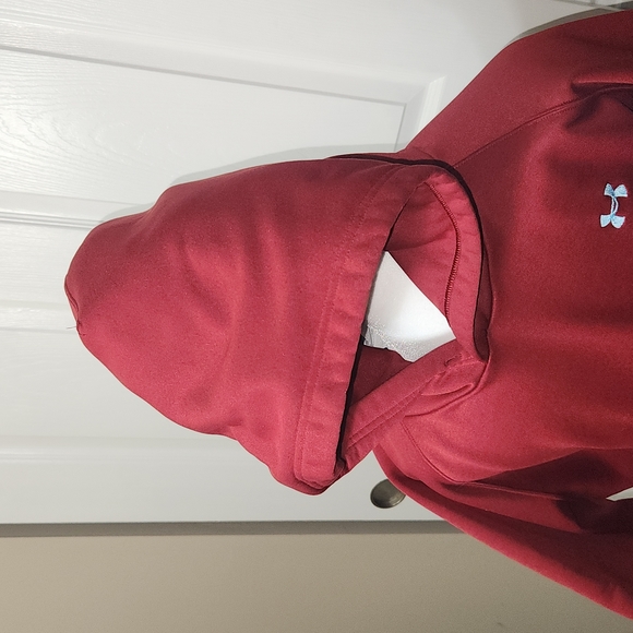 UNDER ARMOUR HOODIE MENS SIZE L DARK RED COLOR - Picture 4 of 6